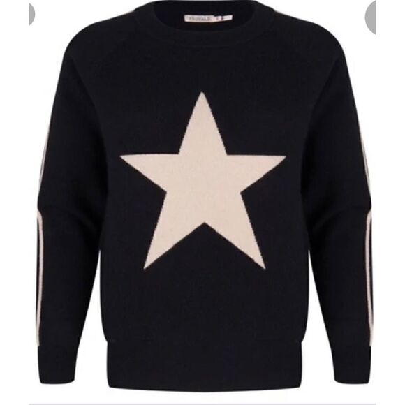 esqualo Sweaters - ESQUALO Black Star Women Sweater/Excellent Size M